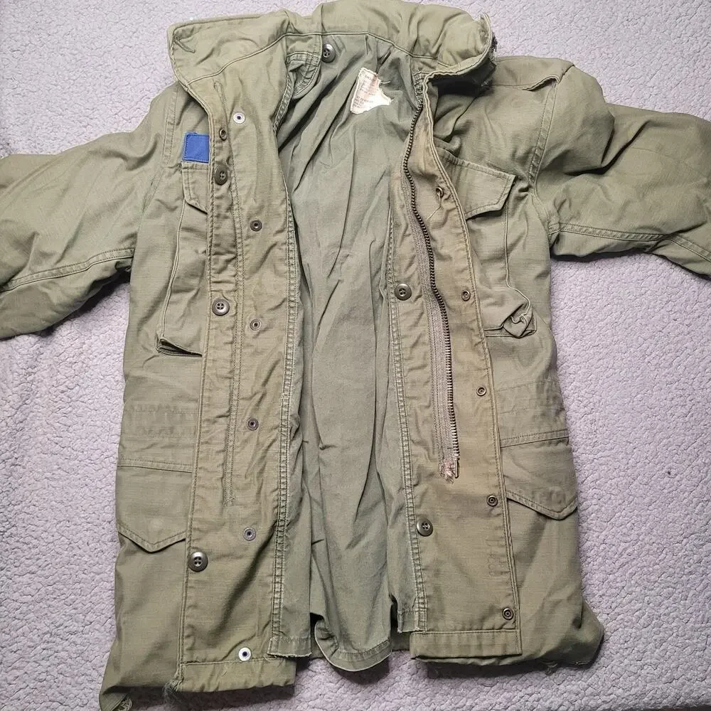 Vintage Alpha Industries M65 Field Jacket Small Short OG107 Vietnam Era Military